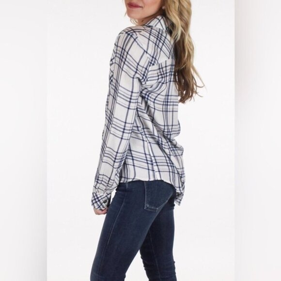 Anthropologie Ash and Ember Button Down Shirt Plaid Flannel Size XS - Picture 5 of 15